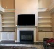 Floating Fireplace Beautiful Fireplace Built Ins with Shaker Doors Stain Countertops