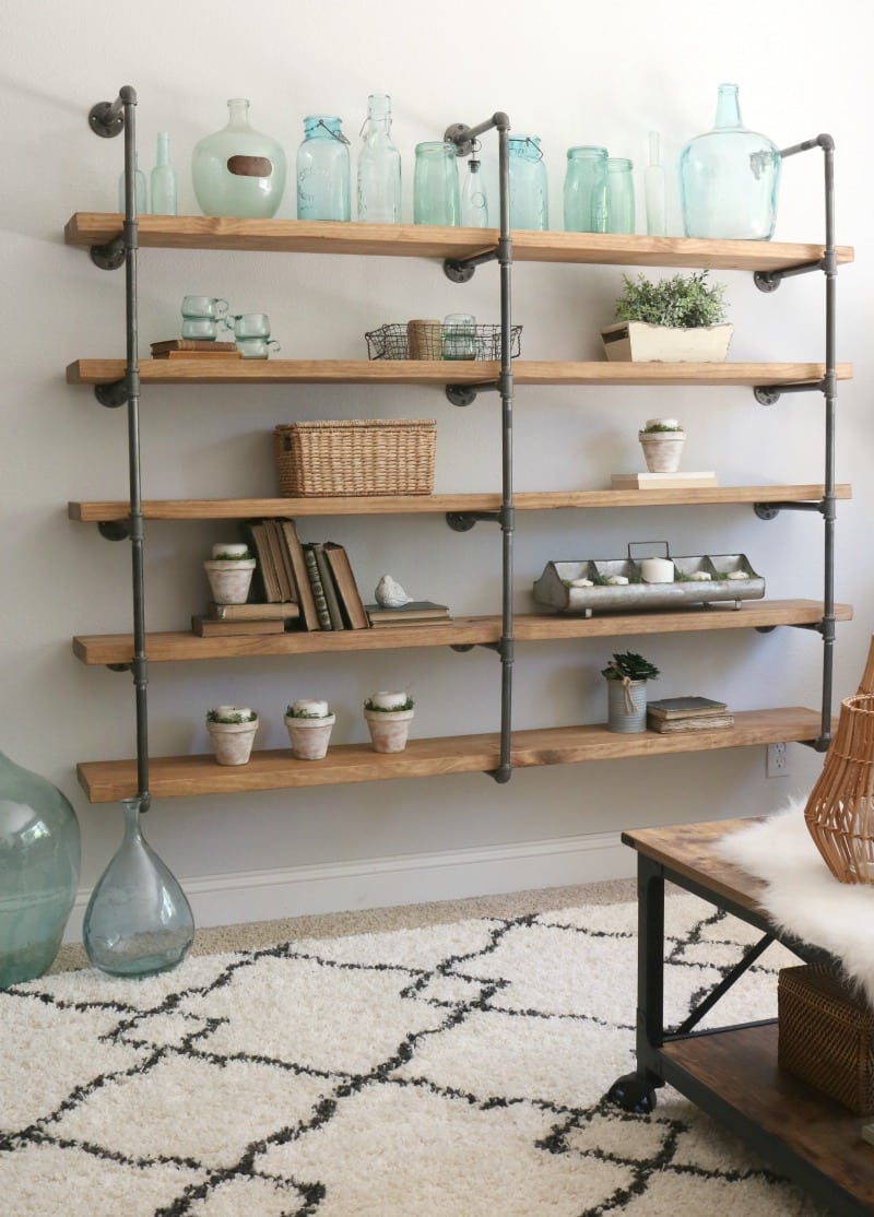 Floating Shelves Around Fireplace Unique Diy Industrial Pipe Shelves