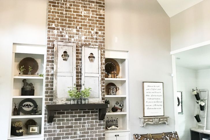 Floor to Ceiling Fireplace Remodel Ideas Unique Brick Fireplace Floor to Ceiling Fireplace Farmhouse In
