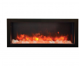 Flush Mount Electric Fireplace Lovely Amantii Deep Panorama Black Steel Surround Electric