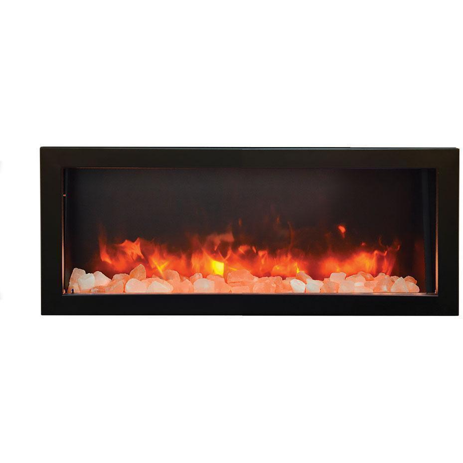 Flush Mount Electric Fireplace Lovely Amantii Deep Panorama Black Steel Surround Electric