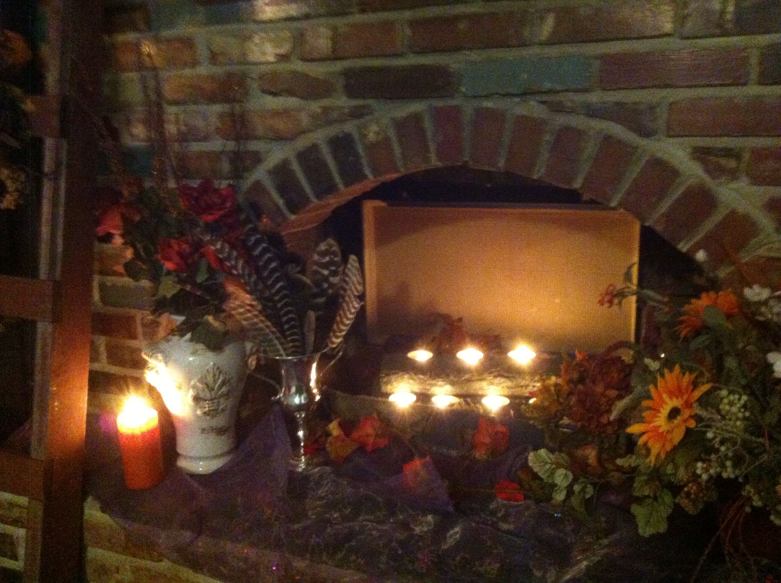 Thus is a little scene I set up for my fireplace 620bd e50dcba2dc0dea9e16