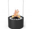 Free Standing Indoor Gas Fireplace Elegant Elite Collection Black Eden Ventless Indoor Outdoor Fire Pit Tabletop Portable Fire Bowl Pot Bio Ethanol Fireplace In Black Realistic Clean Burning