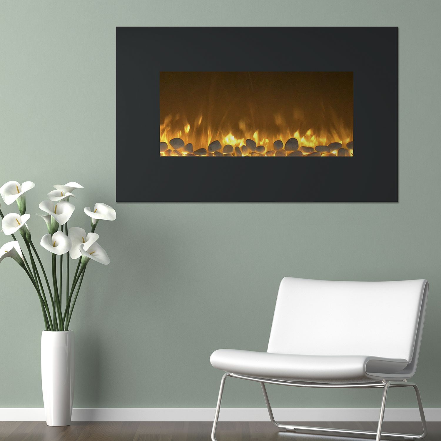 Free Standing Indoor Gas Fireplace Lovely 3 Color Changing Fireplace with Wall Mount & Floor Stand