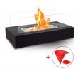 Free Standing Indoor Gas Fireplace Luxury Brian & Dany Ventless Tabletop Portable Fire Bowl Pot Bio Ethanol Fireplace Indoor Outdoor Fire Pit In Black W Fire Killer and Funnel