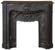 French Fireplace Mantel Unique Rare 19th Century French Cast Iron Pompadour Fireplace
