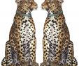 Frontgate Fireplace Screens Elegant Wild Elegance" Pair Of Leopard Free Standing Fire Screens