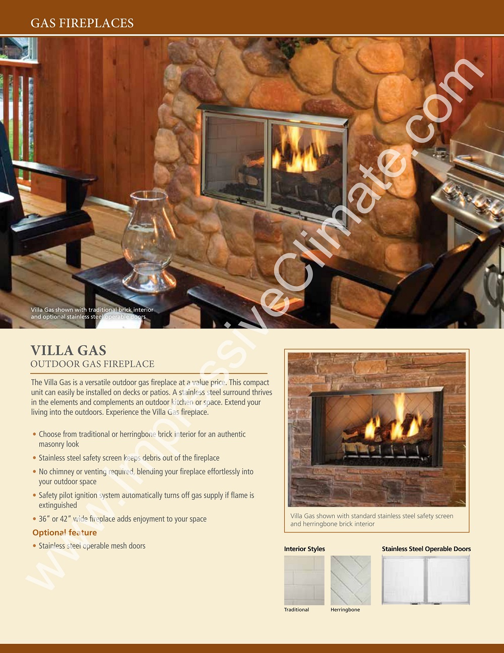 Outdoor Villa 36 Gas Fireplace Impressive Climate Control 1000x1294