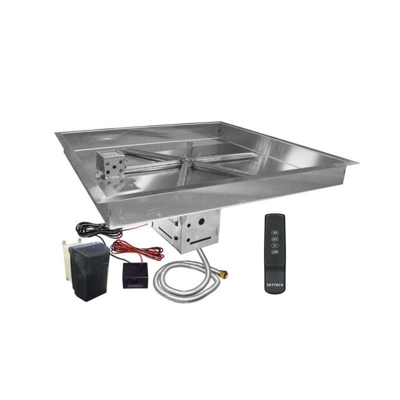 Firegear UL Listed Electronic Ignition Gas Fire Pit Burner Kit Square Bowl Pan 38 Inch firegear ul listed electronic ignition gas fire pit burner kit square bowl pan 38 inch c=2