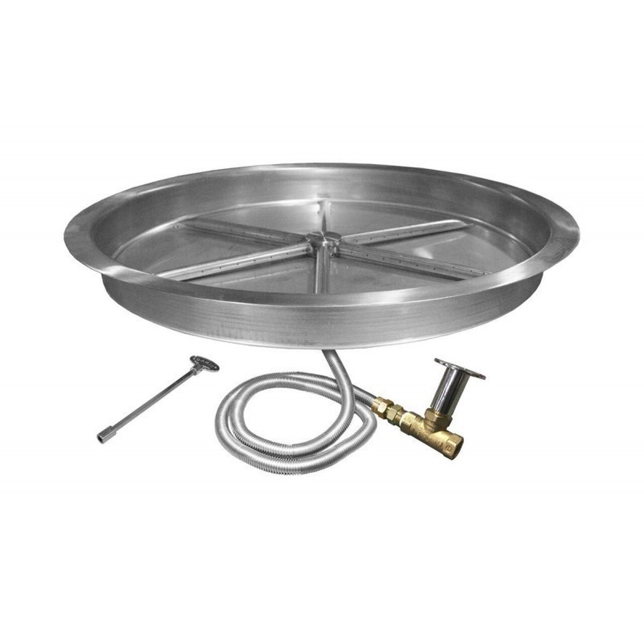 firegear match light gas fire pit burner kit round bowl pan 29 inch c=2