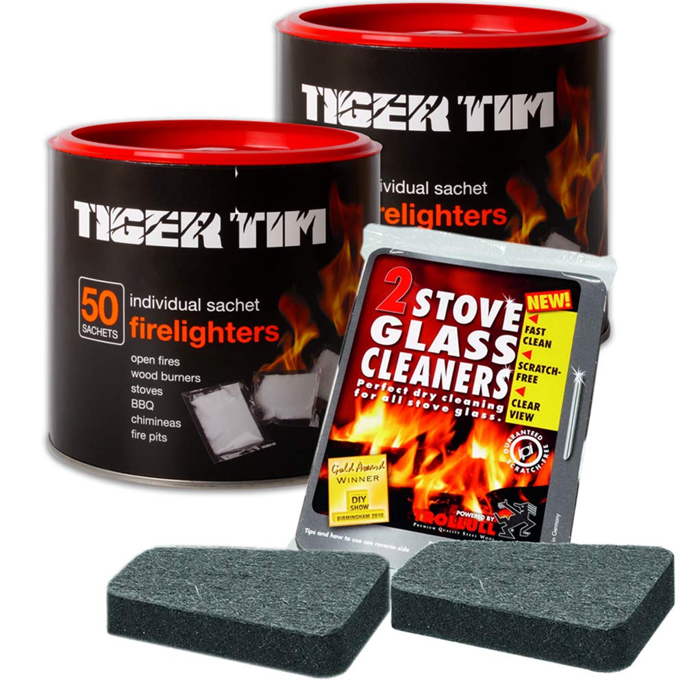 Gas Fireplace Glass Cleaner Elegant Tiger Tim Firelighters X2 Tubs with Trollull Glass Cleaner