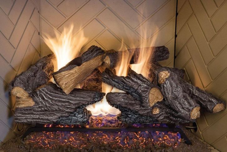 Gas Fireplace Glowing Embers New Emberglow 24 In Split Oak Vented Natural Gas Log Set