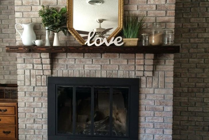 Gas Fireplace Paint Unique White Washing Brick with Gray Beige Walking with Dancers