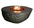 Gas Fireplace Rocks New Elementi Eco Stone Burning Rock Fire Pit Ofe102 Lp