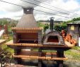 Gas Fireplace Rockwool Luxury Stone Barbecue with Wood Fired Pizza Oven