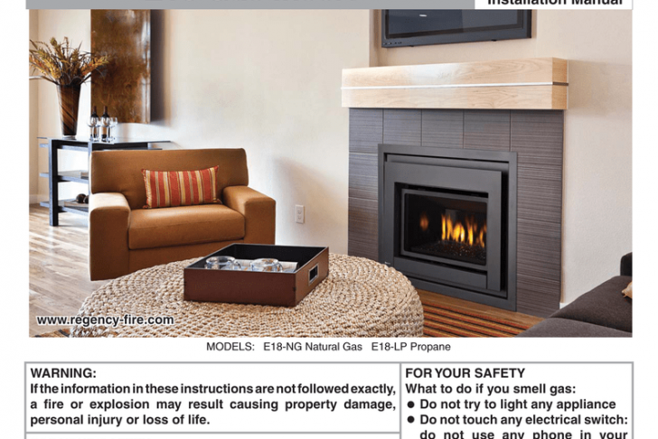 Gas Fireplace Smell Unique Regency Fireplace Products E18 Installation Manual