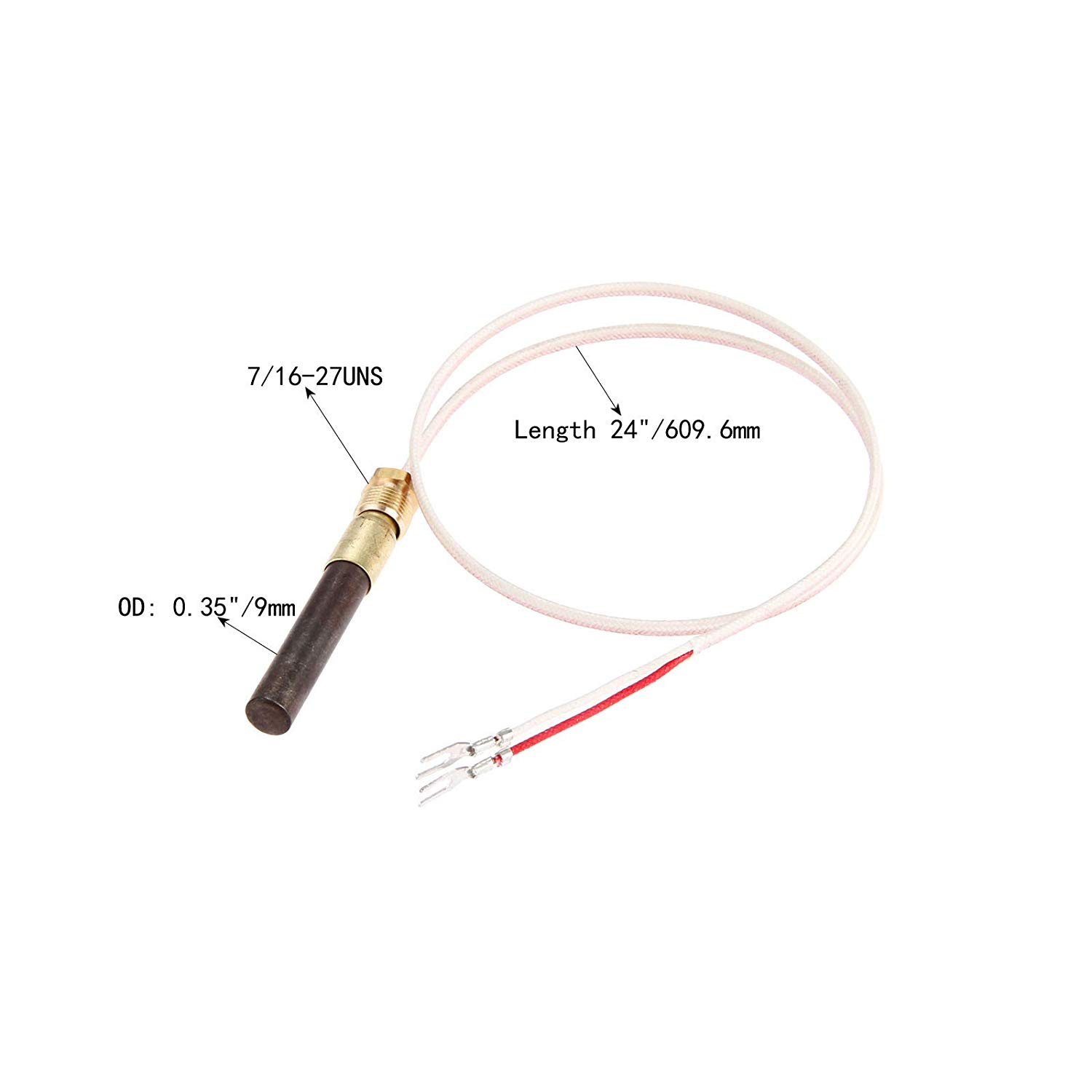 Gas Fireplace thermocouple Vs thermopile Fresh Aupoko 24" Fireplace Millivolt thermopile with 750â Temperature Resistance Fit for Gas Fireplace Water Heater Gas Fryer Cluster