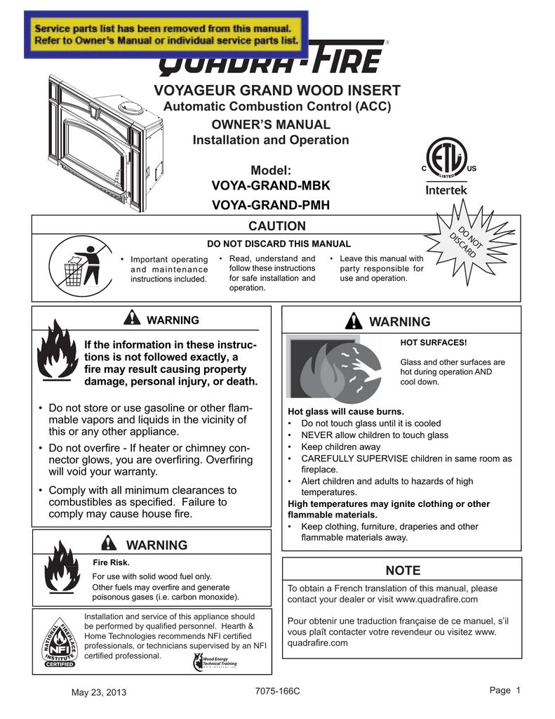 Gas Fireplace Troubleshooting Best Of Quadra Fire Voyageur Pmh Owner S Manual