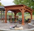 Gazebo with Fireplace Luxury 10 X14 Santa Fe Cedar Pavilion with Cedar Stain