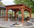Gazebo with Fireplace Luxury 10 X14 Santa Fe Cedar Pavilion with Cedar Stain