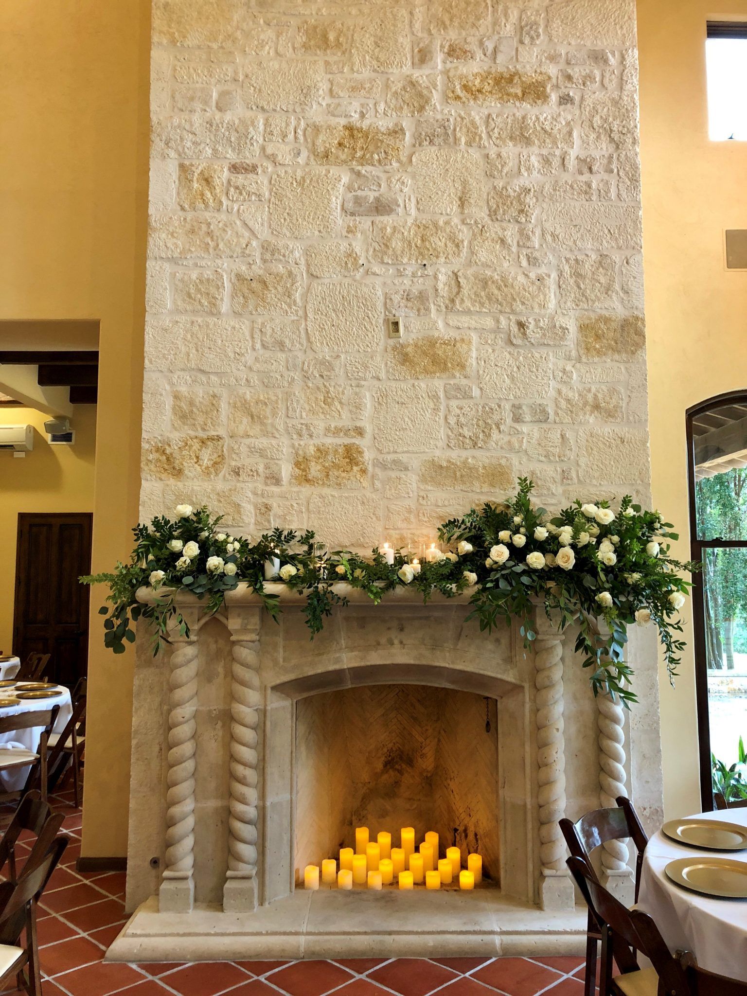 Grand Fireplace in the Great Room reception space – Garey 1adb6b672daa df d3d169a7