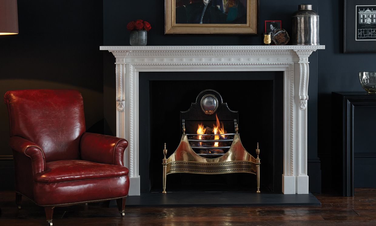 The Locke mantelpiece in statuary marble with the Croome 0ddffe eaaa87ec71be9fc0a568