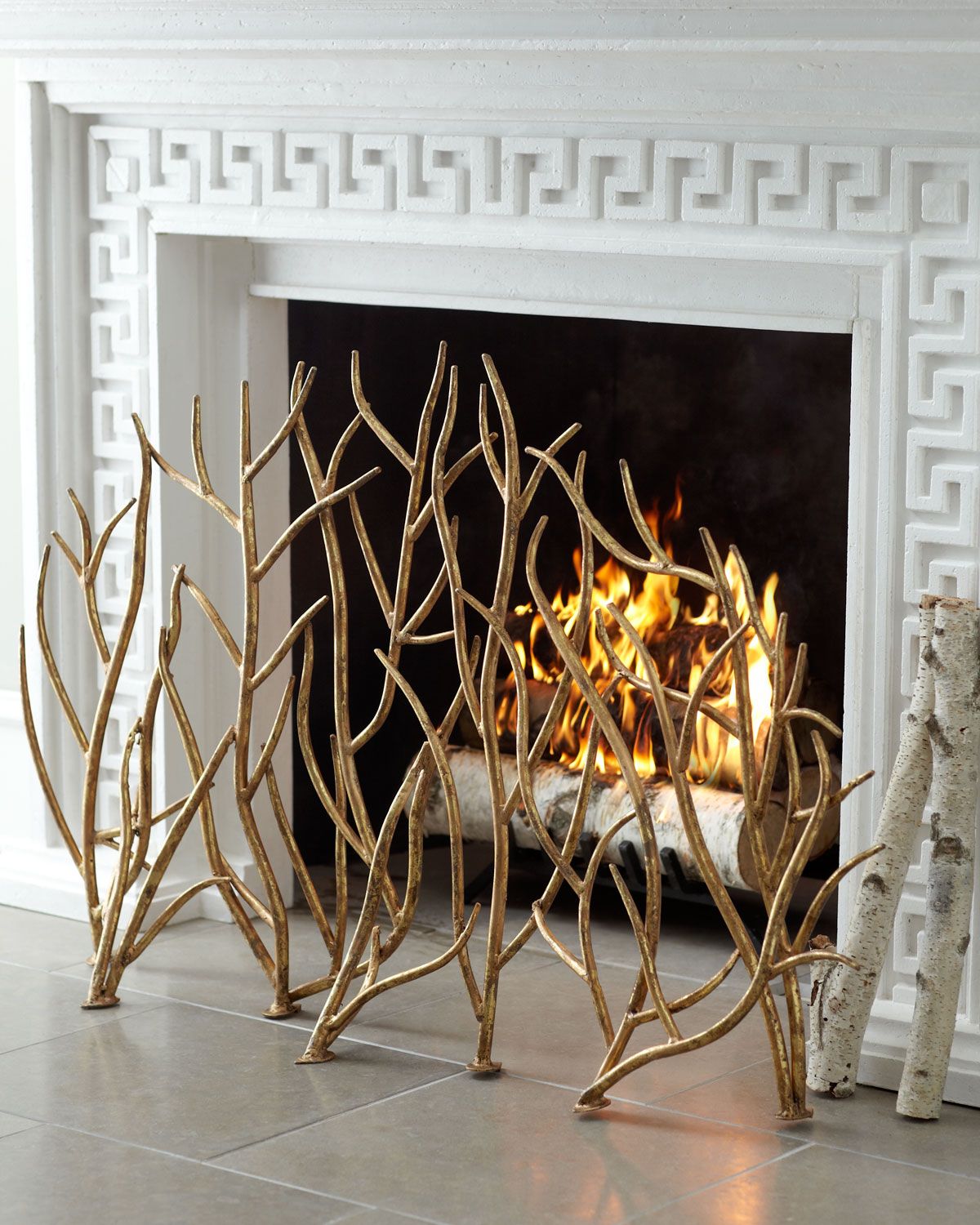 Gold Fireplace Best Of Golden Branch Fireplace Screen