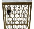 Gold Fireplace Screen New Italian Gold Wine Storage Bar Sidetable W Marble top 21 X