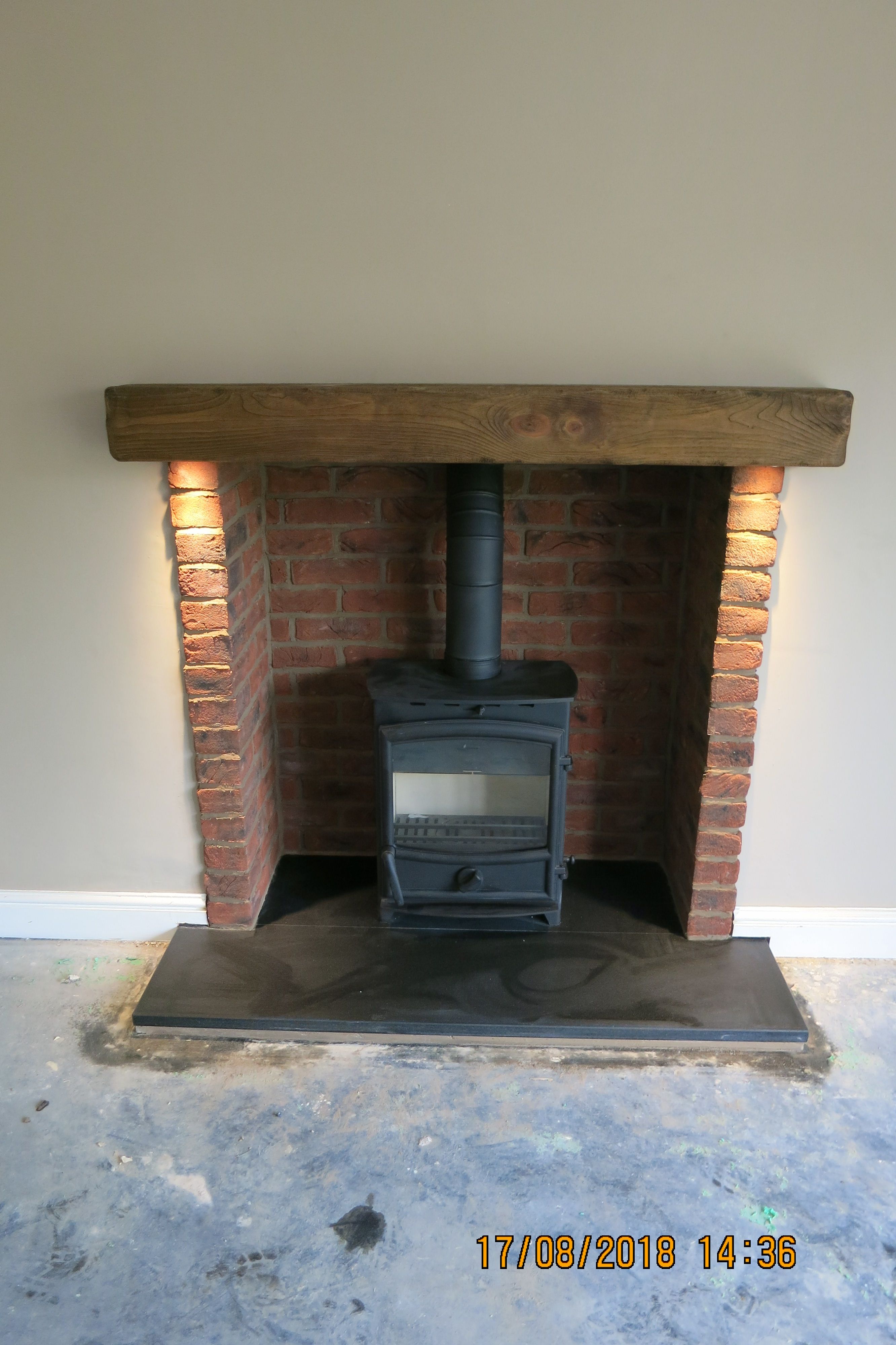 Granite Fireplace Fresh A Fireline Fx5w Multi Fuel Stove Created with A Brick