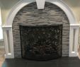 Granite Slab for Fireplace Hearth Awesome after Using Arlington Stria Glass and Stone Wall Tile for