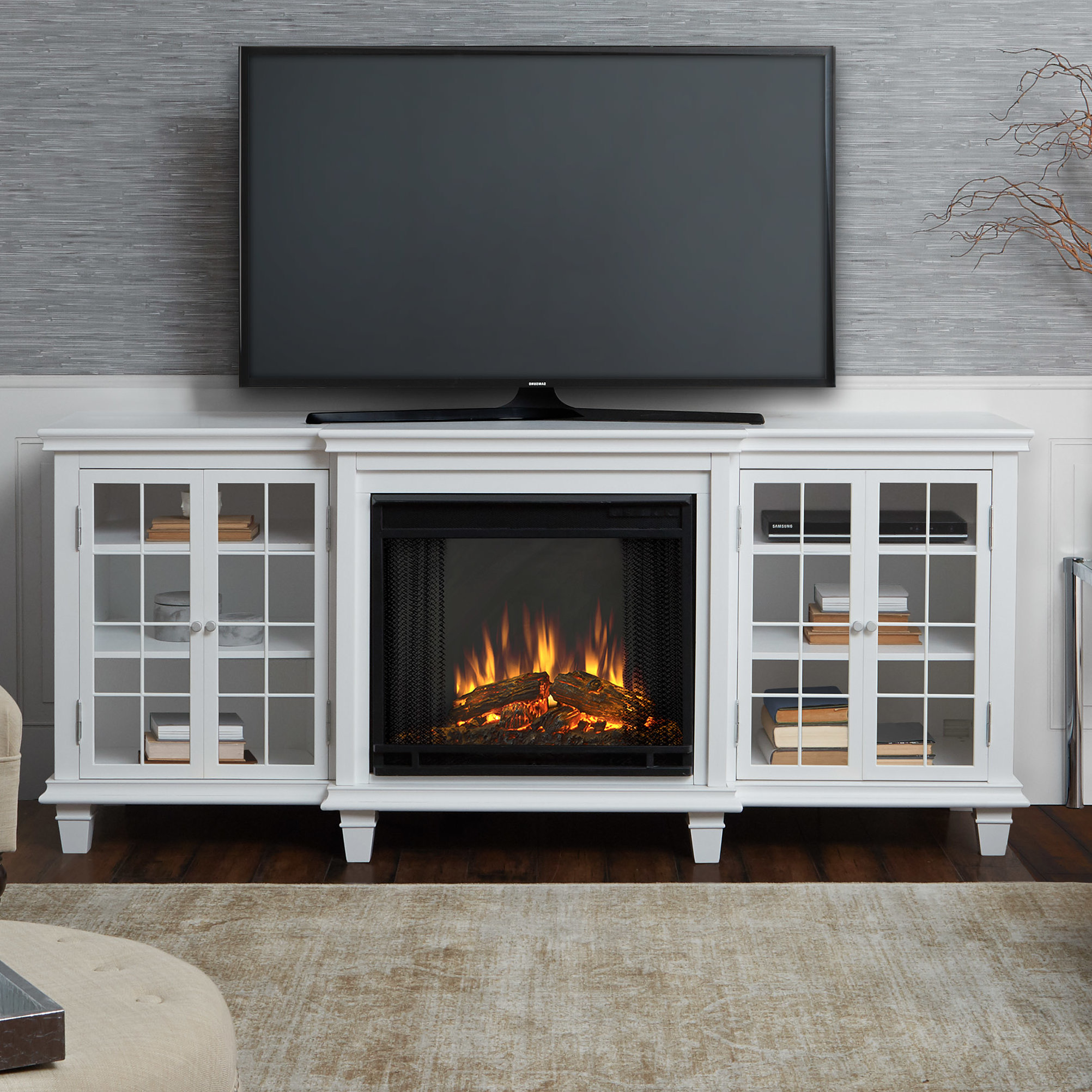 entertainment center with fireplace insert plans
