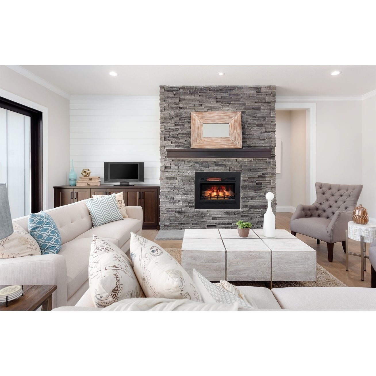 Gray Fireplace Mantel Inspirational Classicflame 26" 3d Infrared Quartz Electric Fireplace Insert