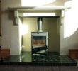 Green Fireplace Tile Awesome A Fireline Fp5 Multi Fuel Stove On A Green Herringbone Tiled
