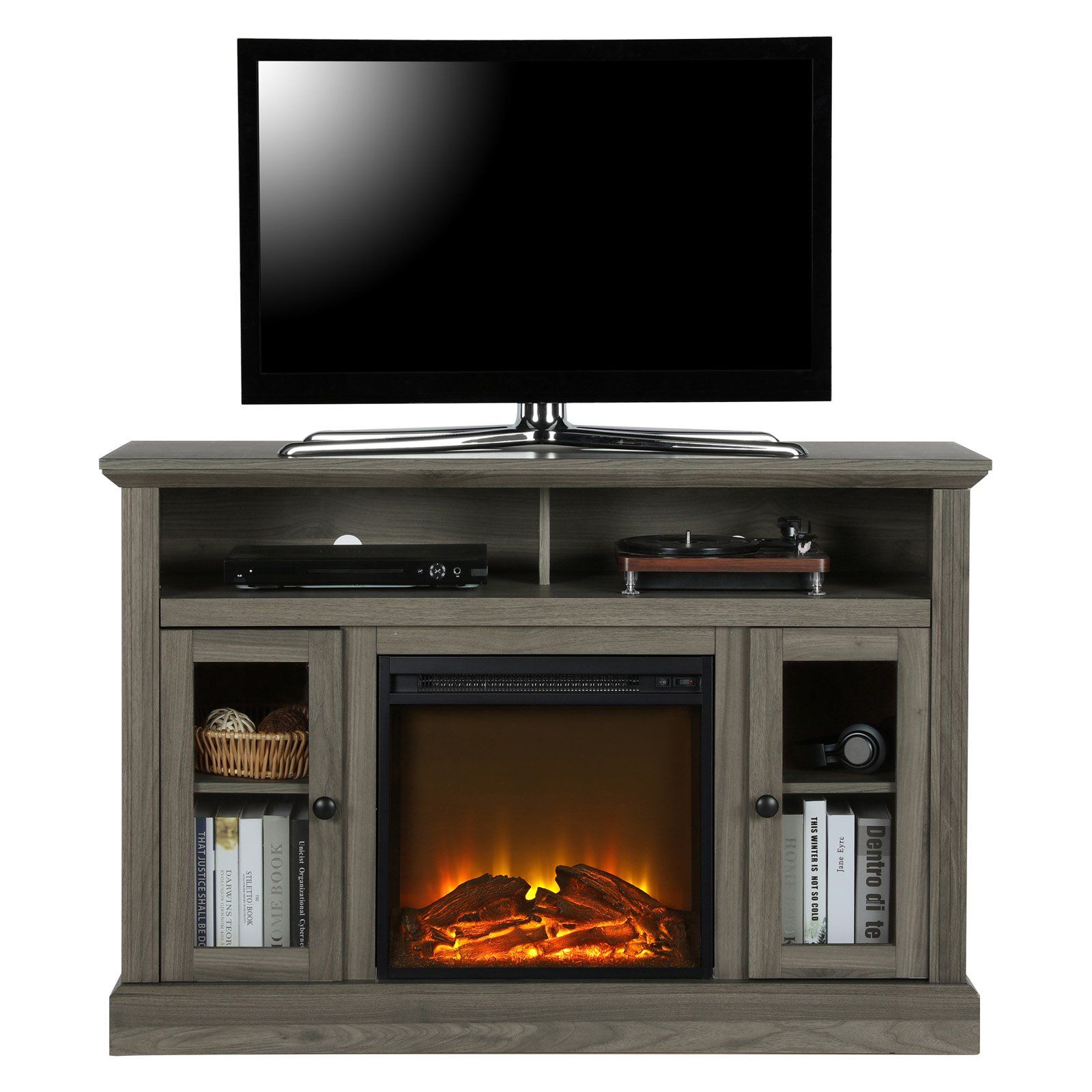 Grey Electric Fireplace Beautiful Ameriwood Home Chicago Electric Fireplace Tv Stand In 2019