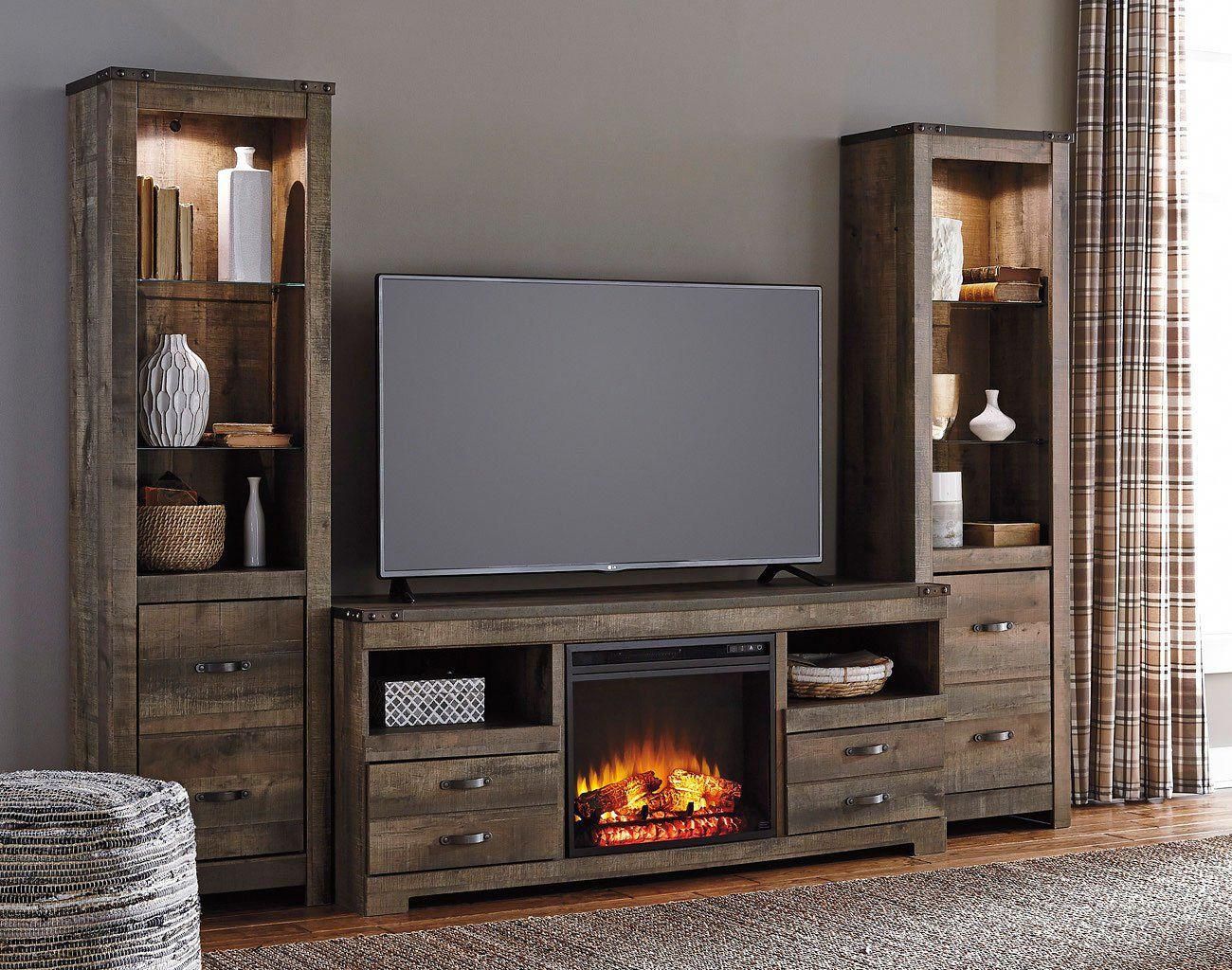 Grey Entertainment Center with Fireplace Beautiful Trinell Entertainment Center W Fireplace Signature Design