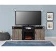 Grey Entertainment Center with Fireplace Inspirational Ameriwood Windsor 70 In Weathered Oak Tv Console with