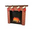 Hanging Fireplace Screen New 3d Fireplace Standup Christmas Cheer Ho Ho Ho