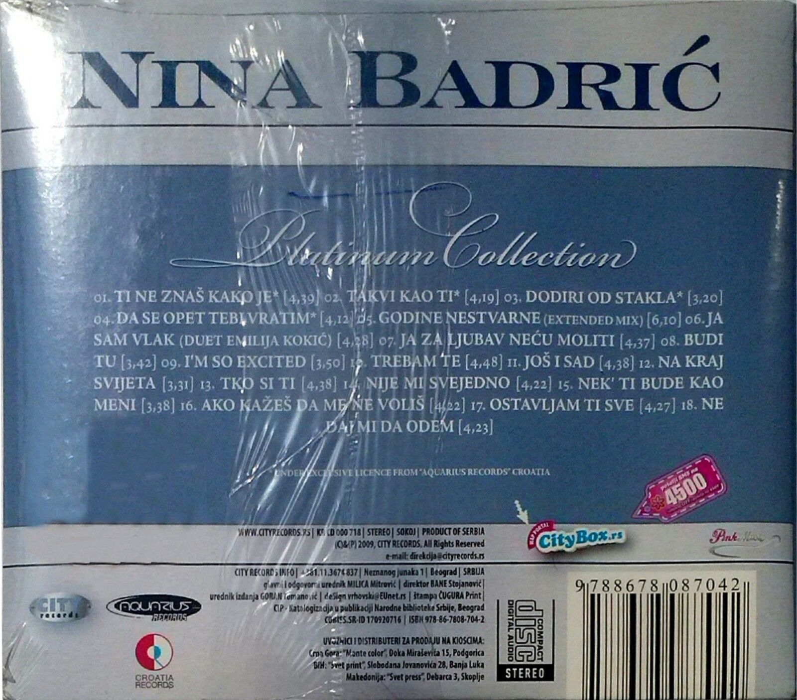 Harlan Grand Electric Fireplace Inspirational Details Zu Cd Nina Badric the Platinum Collection 2009 Digipak Serbia City Records