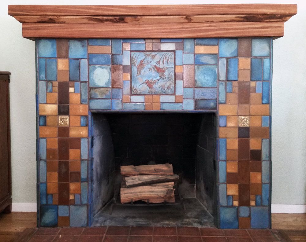 Hearthside Fireplace Elegant Fireplaces — Pasadena Craftsman Tile