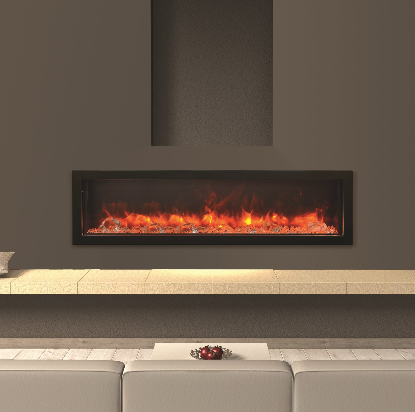 Heat N Glo Fireplace Flame Adjustment Elegant Amantii 60" Panorama Deep Electric Fireplace