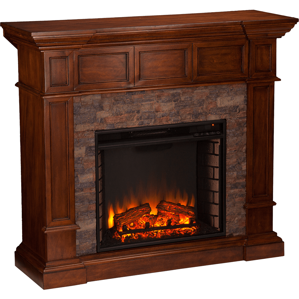 Heat N Glo Fireplace Flame Adjustment Elegant southern Enterprises Merrimack Simulated Stone Convertible Electric Fireplace