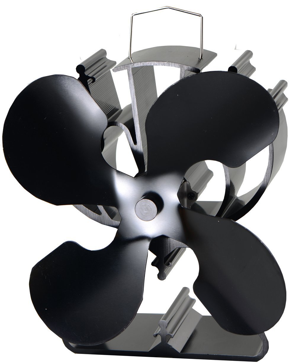 4 Blade Heat Powered Stove Fan for Wood Log Burner Fireplace Increases More Warm air Than 2 Blade Fan Eco Friendly Black 61dEX1CxsYL SL1230