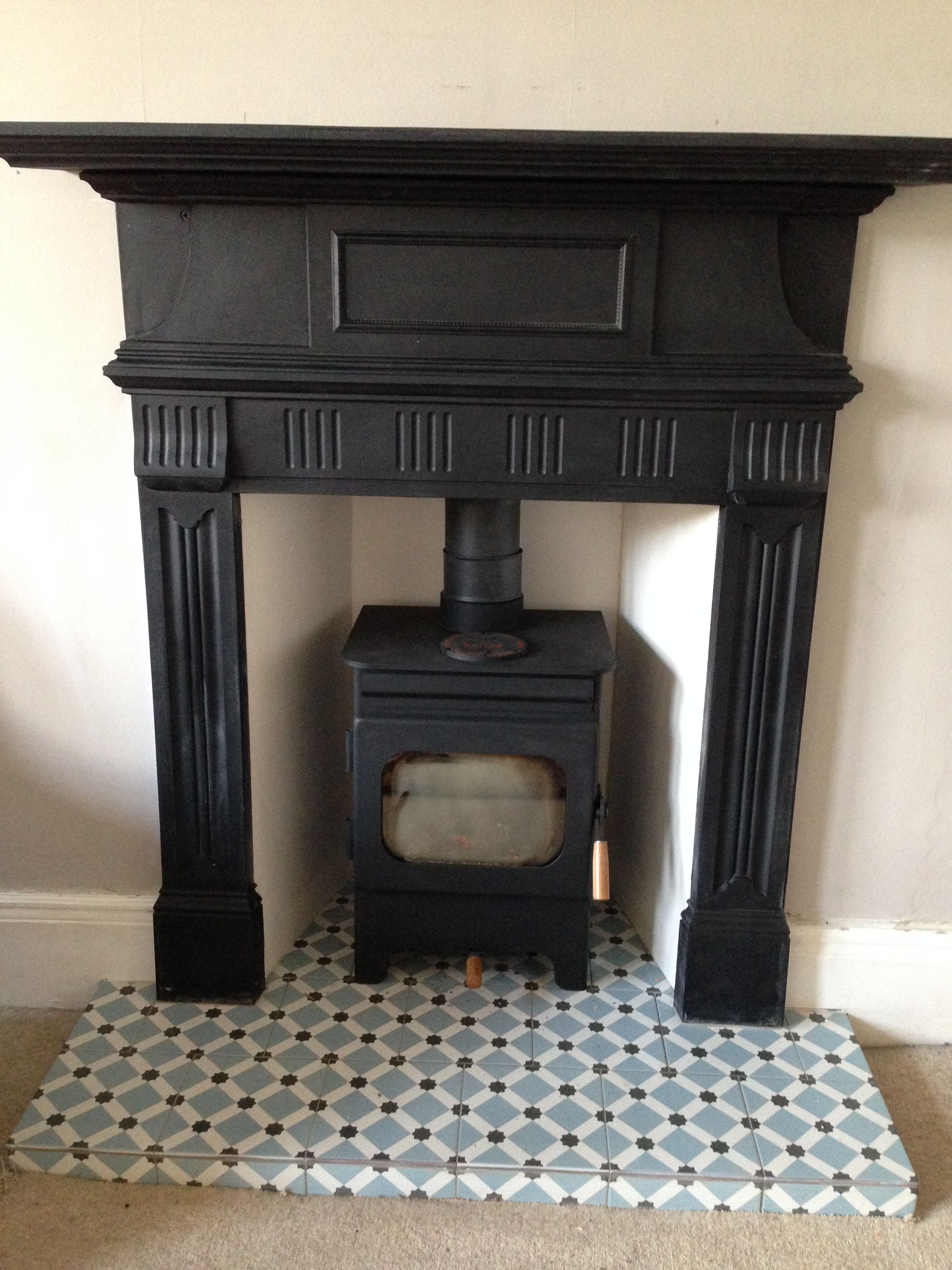 Debdale wood burning fire Reclaimed cast iron surround b b1a427cdc373df02dbfcf553a