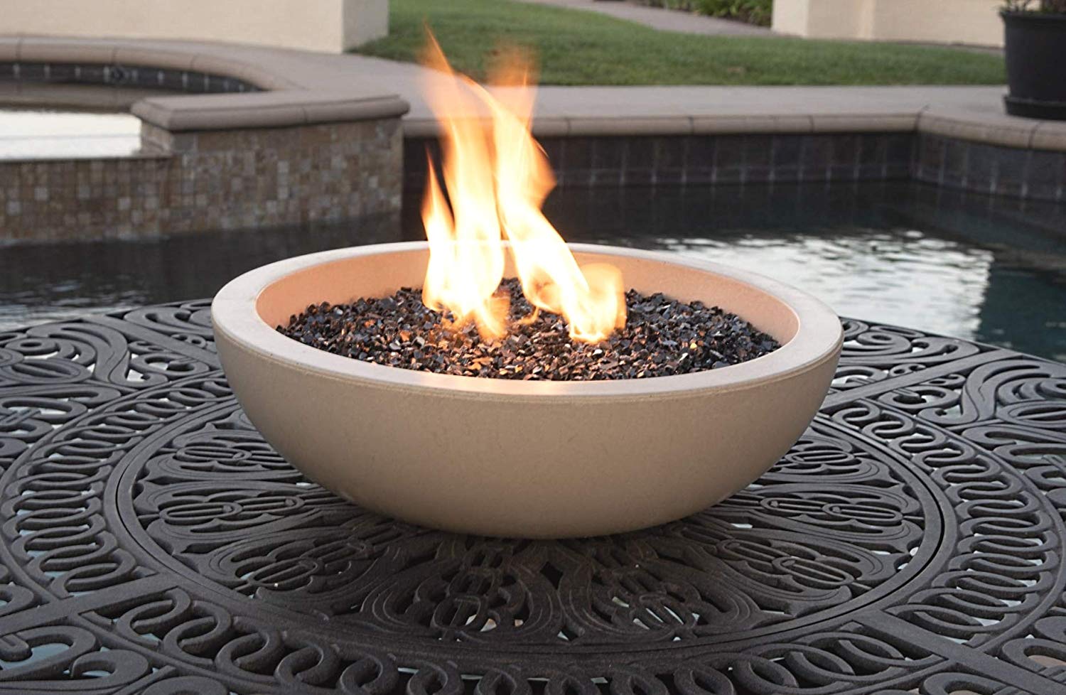 Heat Shield to Protect Tv Over Fireplace Lovely A Fire Pit for Your Patio Table Landscape Quality Tabletop Fire Bowl Made Of Concrete with 50 000 Btu Stainless Steel Burner Runs On Propane