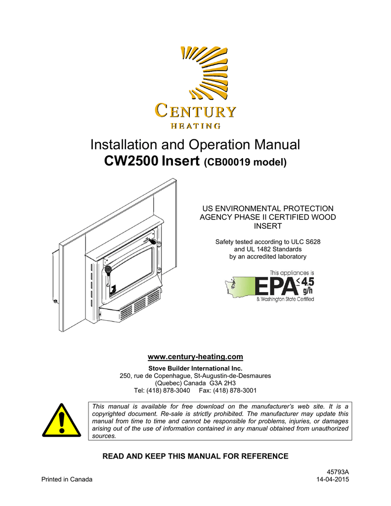 Heat Surge Electric Fireplace Manual Unique Century Heating Cw2500 Specifications