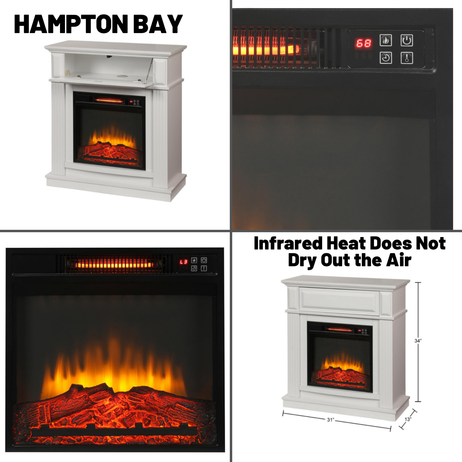 Heater that Looks Like A Fireplace Fresh White Infrared Electric Fireplace Heater Mantel Tv Stand Media Cent Led Flame