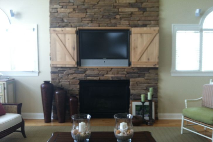 Hide Tv Over Fireplace Elegant Hidden Tv Over Fireplace Open Doors Decor and Design