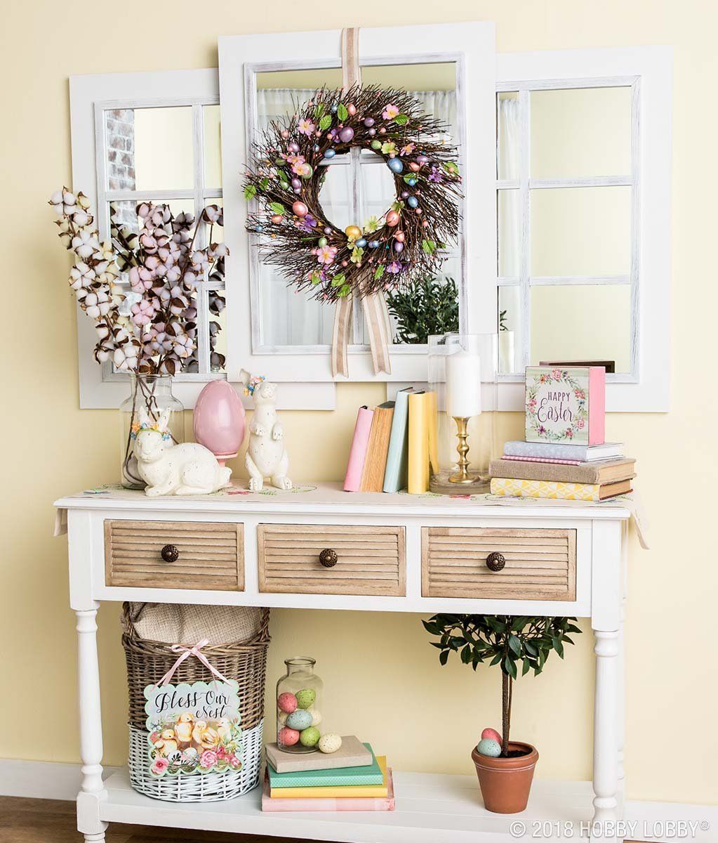 Hobby Lobby Fireplace Screens Beautiful A Beautiful Easter Entryway is Easily Achieved with Pops Of
