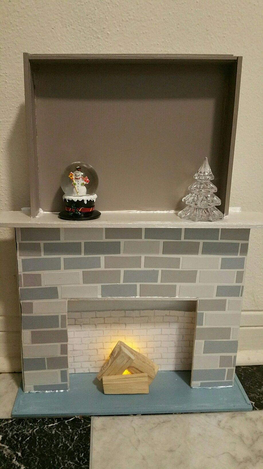 Handmade American Girl Fireplace Still a work in progress 100d205eecfa7d1358e4d929ce e