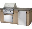 Horizontal Gas Fireplace Elegant Firemagic Pre Fab Grill island with Refrigerator 76 Inch